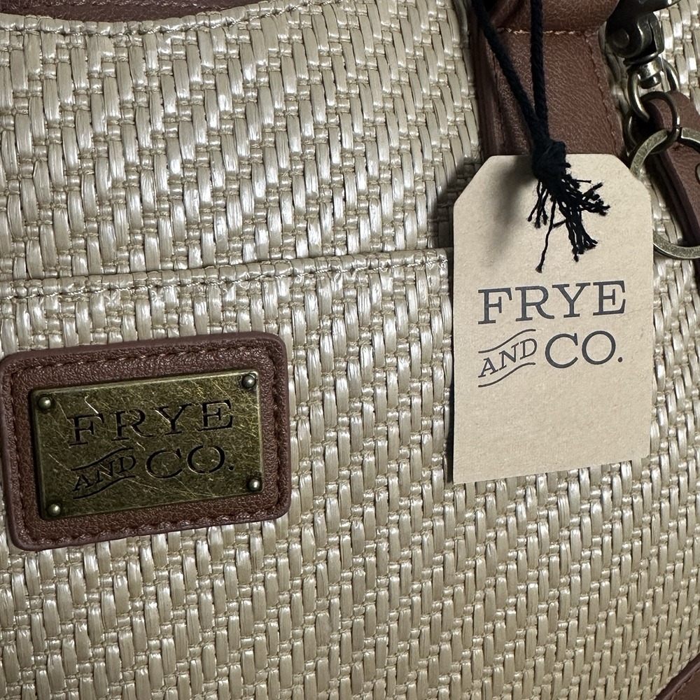 Frye and Co. Basket Cognac Satchel Tote Bag Purse Handle And Strap With Tags - Picture 10 of 11